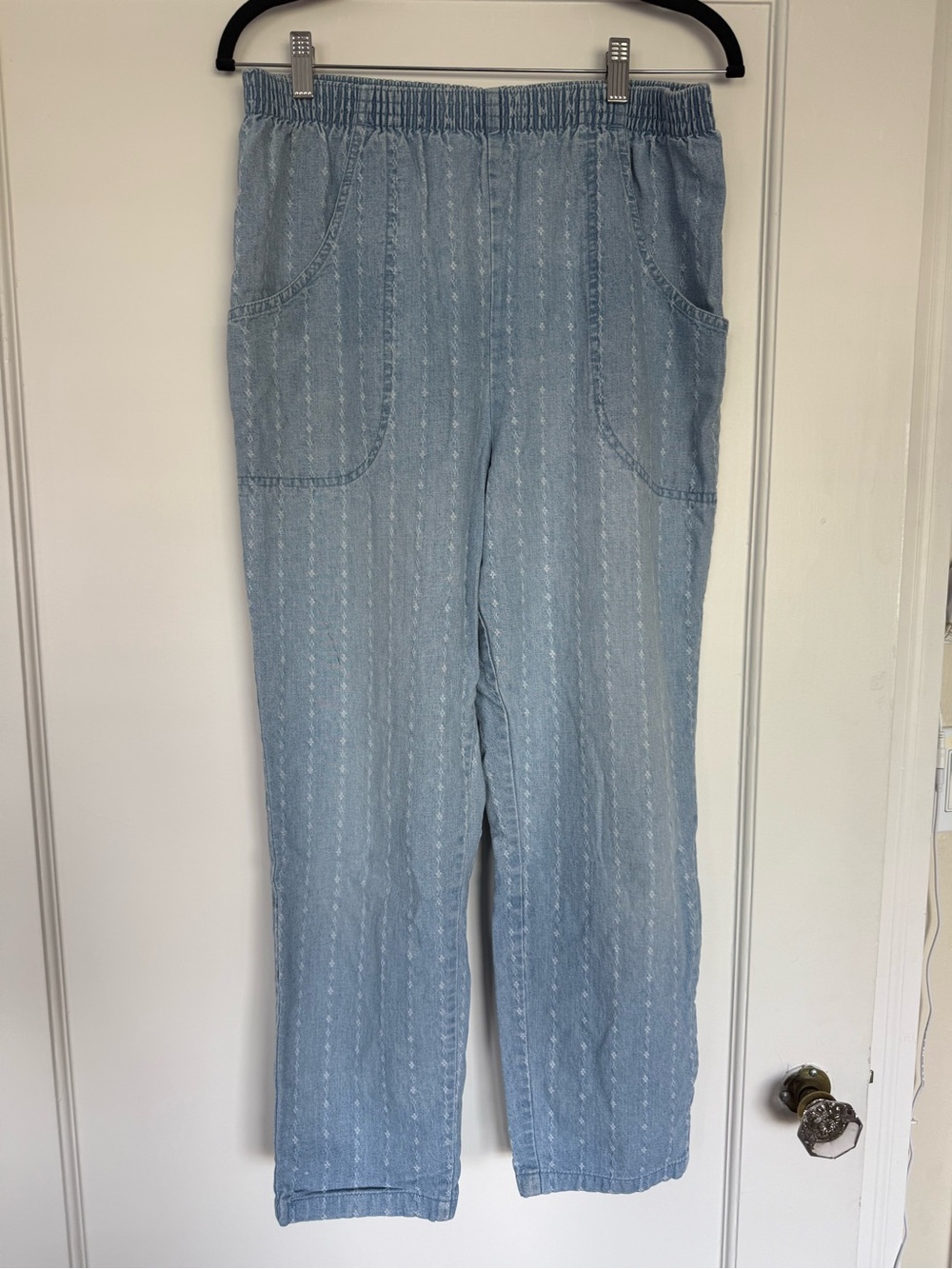 Light Weight Casual Vintage Elastic-Waist Jeans